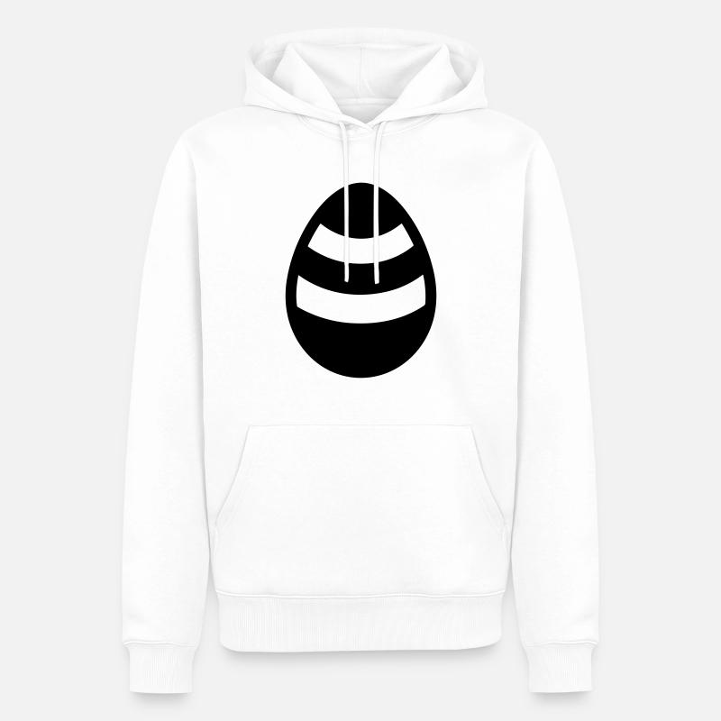 Oeuf - Sweat à capuche Premium bio Homme - blanc