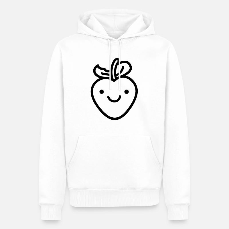 fraise - Sweat à capuche Premium bio Homme - blanc