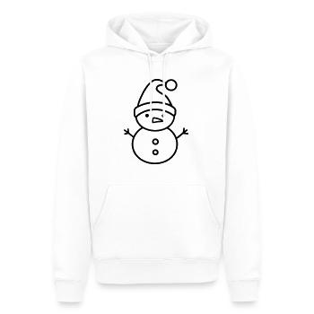Bonhomme de neige - Sweat à capuche Premium bio Homme - blanc - Devant - Nico (187cm)
