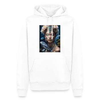 Ocean Godess - Männer Premium Bio Hoodie - Weiß - Vorne - Nico (187cm)