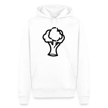 Brokkoli - Männer Premium Bio Hoodie - Weiß - Vorne - Nico (187cm)