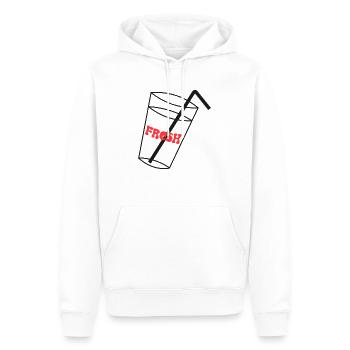 frisch - Männer Premium Bio Hoodie - Weiß - Vorne - Nico (187cm)