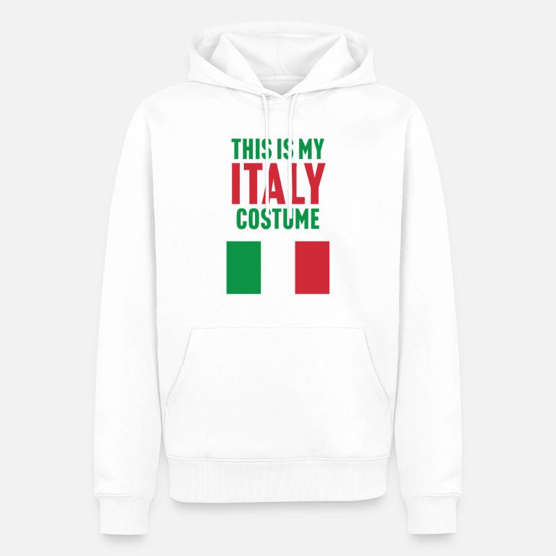 C’est mon costume d’Italie - Sweat à capuche Premium bio Homme - blanc