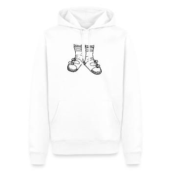 Fier Alman - Sweat à capuche Premium bio Homme - blanc - Devant - Nico (187cm)