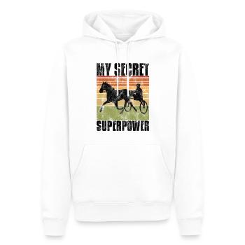 My Secret Superpower Trabrennen Trabreiter Sulky - Männer Premium Bio Hoodie - Weiß - Vorne - Nico (187cm)