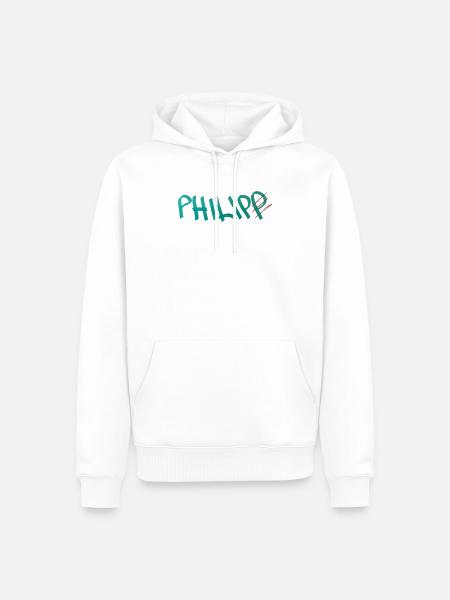 Geschenkidee für Philip - Männer Premium Bio Hoodie - Weiß