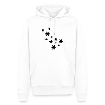 neige - Sweat à capuche Premium bio Homme - blanc - Devant - Nico (187cm)