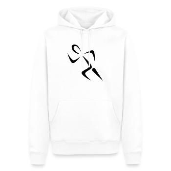 run - Sweat à capuche Premium bio Homme - blanc - Devant - Nico (187cm)