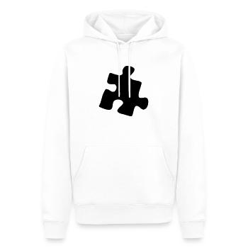 puzzle - Männer Premium Bio Hoodie - Weiß - Vorne - Nico (187cm)