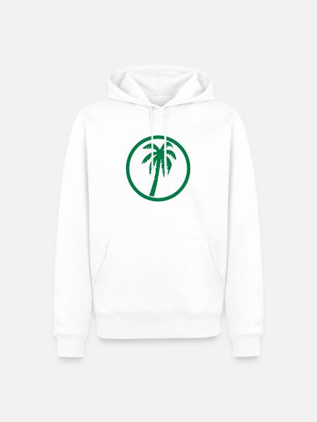 Palme - Männer Premium Bio Hoodie - Weiß