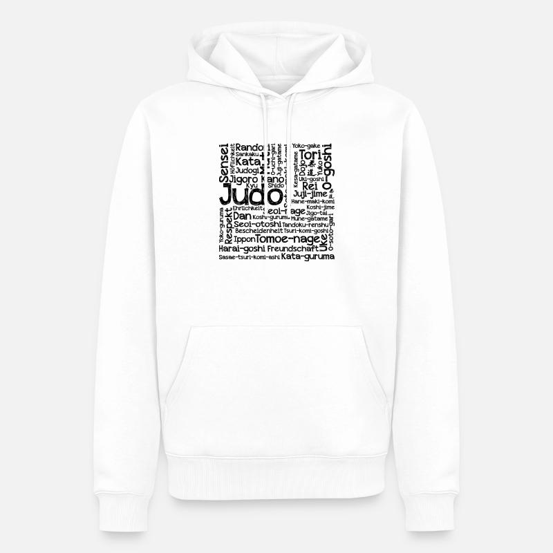 Judo Techniken - Männer Premium Bio Hoodie - Weiß