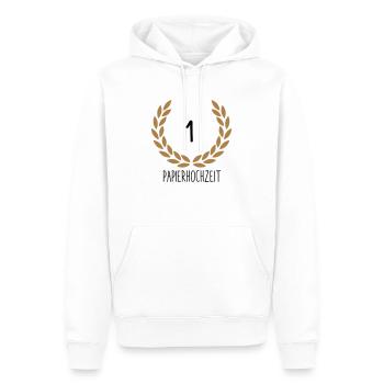 Hochzeitstag 1 - Männer Premium Bio Hoodie - Weiß - Vorne - Nico (187cm)