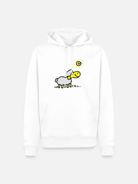 Sheep Sun 3 - Men’s Premium Organic Hoodie - white
