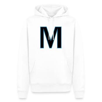 lettre M vecteur - Sweat à capuche Premium bio Homme - blanc - Devant - Nico (187cm)