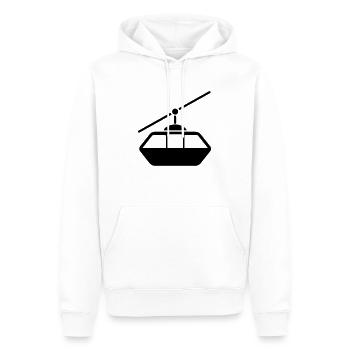 Le téléphérique aérien - Sweat à capuche Premium bio Homme - blanc - Devant - Nico (187cm)