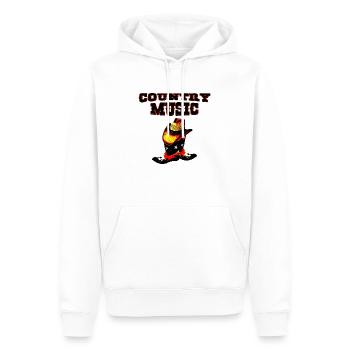 country music - Sweat à capuche Premium bio Homme - blanc - Devant - Nico (187cm)