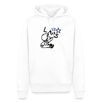 naam lars © - Männer Premium Bio Hoodie - Weiß - Vorne - Nico (187cm)