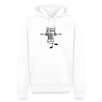 balance exercise - Men’s Premium Organic Hoodie - white - Front - Nico (187cm)