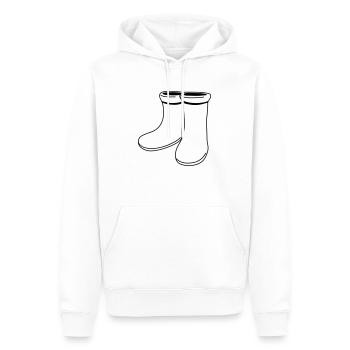 gummistiefel - Sweat à capuche Premium bio Homme - blanc - Devant - Nico (187cm)