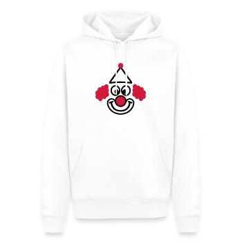 Clown - Sweat à capuche Premium bio Homme - blanc - Devant - Nico (187cm)