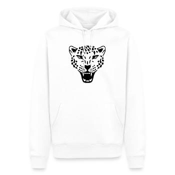 Leopard - Men’s Premium Organic Hoodie - white - Front - Nico (187cm)