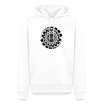 Maya - Männer Premium Bio Hoodie - Weiß - Vorne - Nico (187cm)