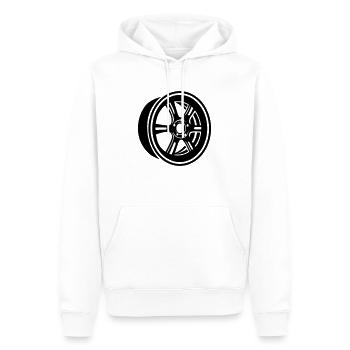 Rim wheel - Men’s Premium Organic Hoodie - white - Front - Nico (187cm)