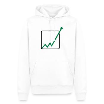 gewinn durch die decke linie diagramm pfeil aufste - Männer Premium Bio Hoodie - Weiß - Vorne - Nico (187cm)