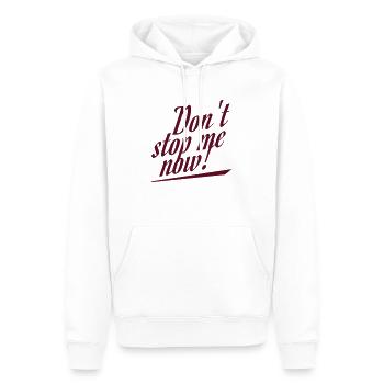 Halte mich jetzt nicht auf - Männer Premium Bio Hoodie - Weiß - Vorne - Nico (187cm)