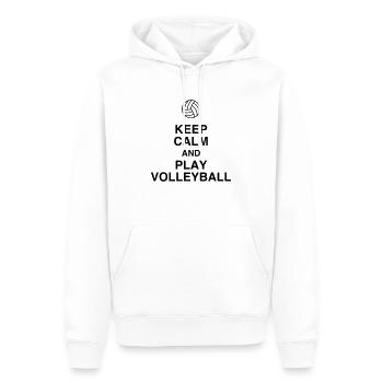 Volleyball - Volley Ball - Volley-Ball - Sport - Sweat à capuche Premium bio Homme - blanc - Devant - Nico (187cm)
