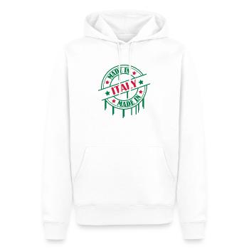 made_in_italy_02 - Männer Premium Bio Hoodie - Weiß - Vorne - Nico (187cm)