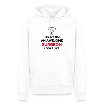 Arzt / Medizin / Chirurg / Chirurgie - Männer Premium Bio Hoodie - Weiß - Vorne - Nico (187cm)