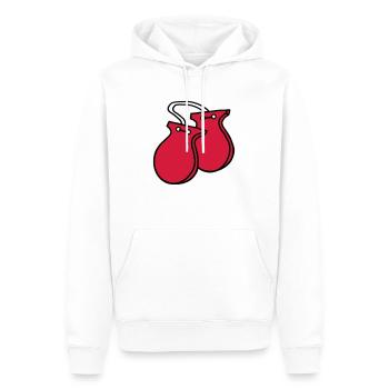 Kastagnetten Instrument - Männer Premium Bio Hoodie - Weiß - Vorne - Nico (187cm)