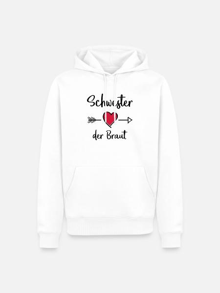 schwester der braut - Männer Premium Bio Hoodie - Weiß