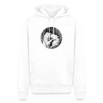 Hippo Kiss - Sweat à capuche Premium bio Homme - blanc - Devant - Nico (187cm)