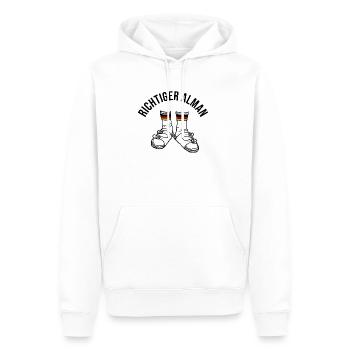 Richtiger Alman - Männer Premium Bio Hoodie - Weiß - Vorne - Nico (187cm)