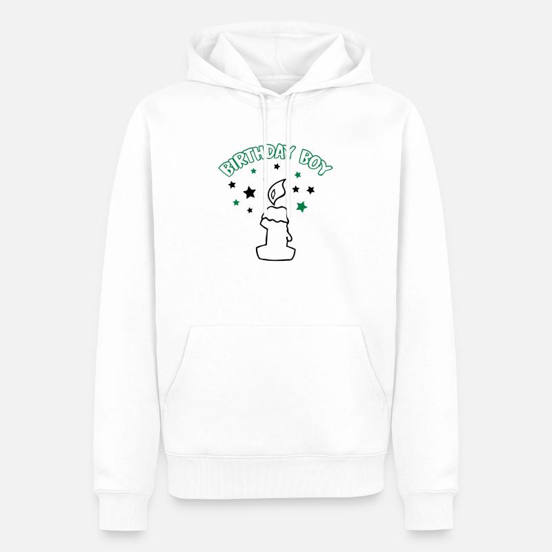 birthday_boy_1 - Sweat à capuche Premium bio Homme - blanc
