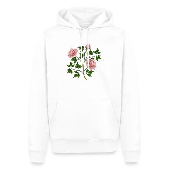 Bunte Blumen - Männer Premium Bio Hoodie - Weiß - Vorne - Nico (187cm)