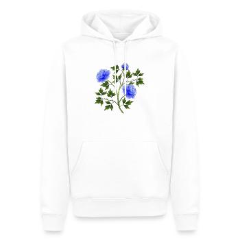 fleurs - Sweat à capuche Premium bio Homme - blanc - Devant - Nico (187cm)