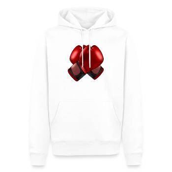 Boxhandschuhe 4 - Männer Premium Bio Hoodie - Weiß - Vorne - Nico (187cm)