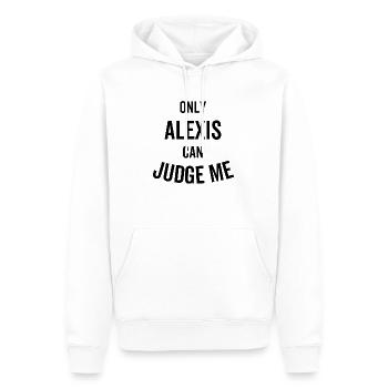 Nur Alexis kann mich verurteilen - Männer Premium Bio Hoodie - Weiß - Vorne - Nico (187cm)