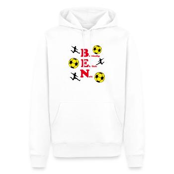 Ben - Männer Premium Bio Hoodie - Weiß - Vorne - Nico (187cm)