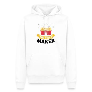 Pommes Frittes Macher Grillen Papa BBQ Fritten - Männer Premium Bio Hoodie - Weiß - Vorne - Nico (187cm)