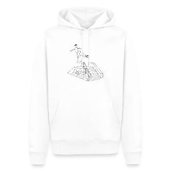 Skater - Männer Premium Bio Hoodie - Weiß - Vorne - Nico (187cm)