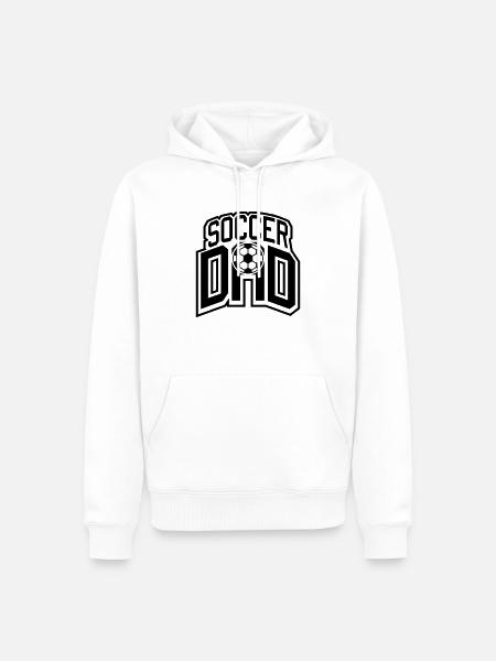 Fodbold far logo design - Herre Premium økologisk hoodie - hvid
