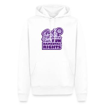 wanna have fundamental rights - Männer Premium Bio Hoodie - Weiß - Vorne - Nico (187cm)