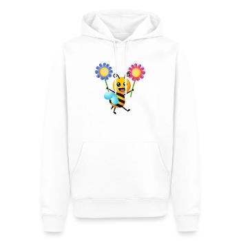 Cartoon Bumble Bee - Men’s Premium Organic Hoodie - white - Front - Nico (187cm)