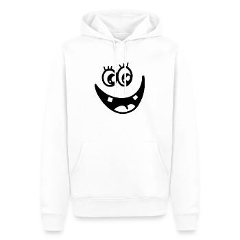Silly Happy Face Doodle - Men’s Premium Organic Hoodie - white - Front - Nico (187cm)