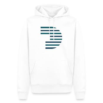 D Marque de vêtements - Sweat à capuche Premium bio Homme - blanc - Devant - Nico (187cm)