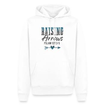 psalm bibel spruch - Männer Premium Bio Hoodie - Weiß - Vorne - Nico (187cm)